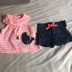 Newborn size outfit set, never worn